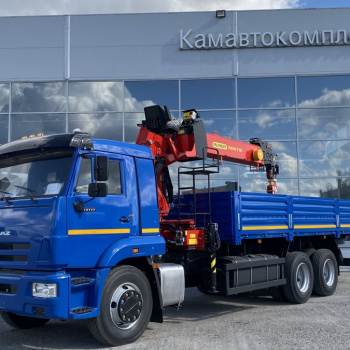 Автомобиль бортовой  с КМУ Инман ИТ-150 на шасси  КАМАЗ 65117-3010-48